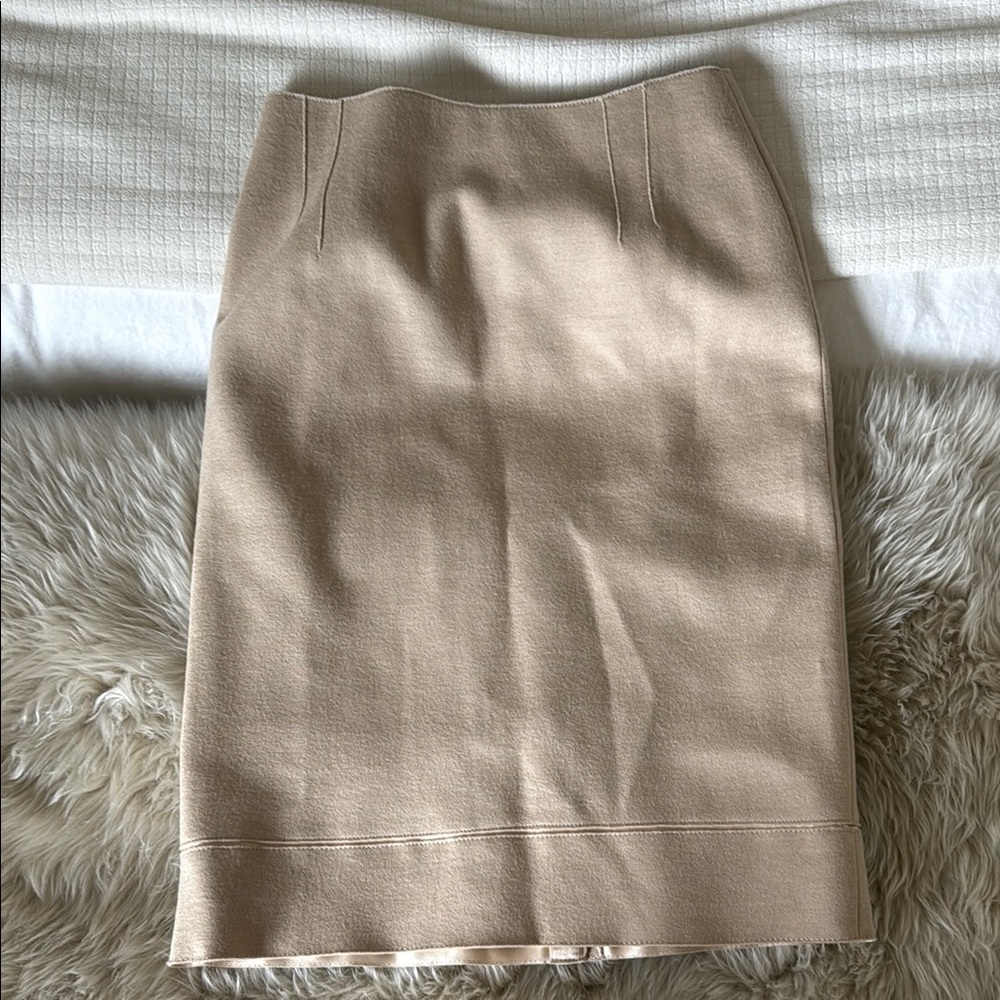 MaxMara Tan wool Pencil Skirt Knee-Length